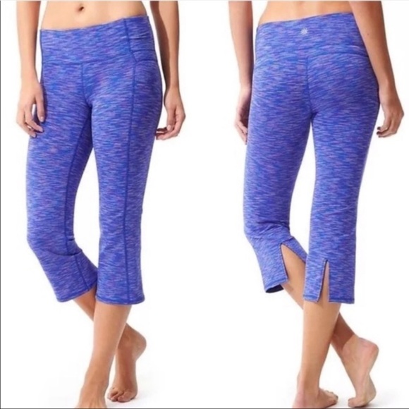Athleta Pants - Athleta Energy Power Up purple/blue Capri leggings Size XS